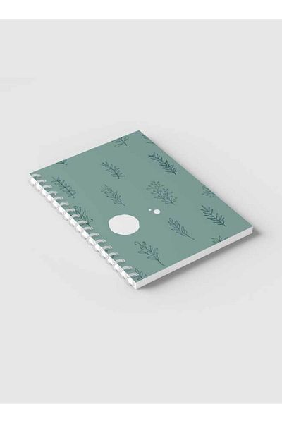 LOWHA Spiral Notebook with Front and Back Hard Covers Featuring Floral Design