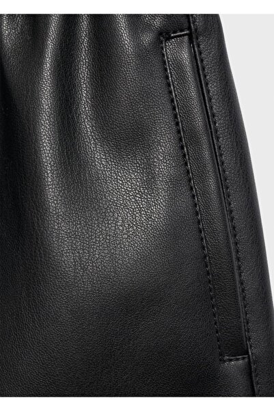 MANGO Kids Deri görünümlü şort