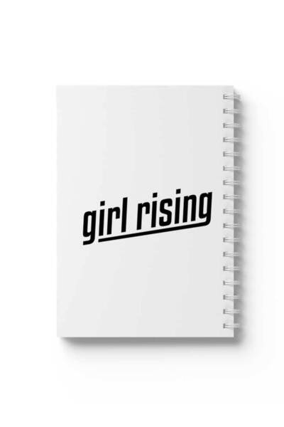 LOWHA دفتر ملاحظات حلزوني مع غلافين أمامي وخلفي صلبين بتصميم Girl Rising