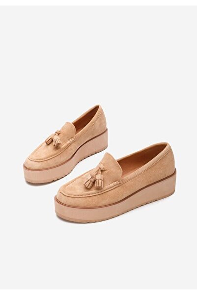 B T Shoes Leondra V7 platform loafers khaki