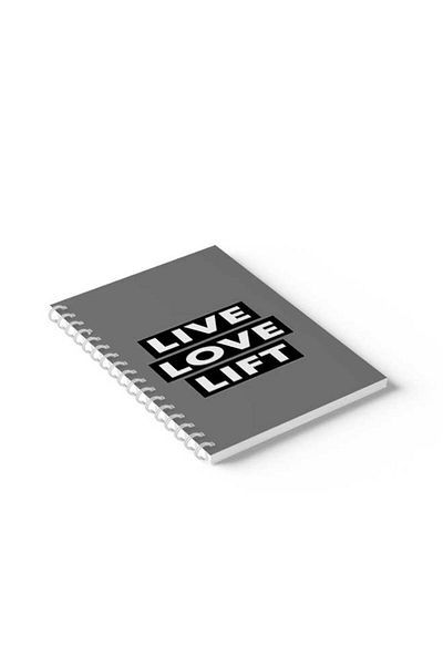 LOWHA Spiral Notebook with Front and Back Hard Covers Featuring Live Love Lift Design