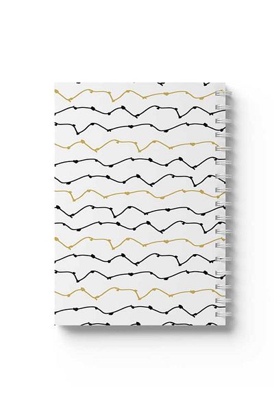 LOWHA Spiral Notebook with Front and Back Hard Covers Featuring Lines Design