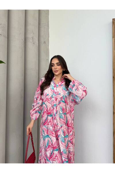 JESSE STORY Γυναικείο Φόρεμα Hijab Modal Φόρεμα με λουλουδάτο σχέδιο