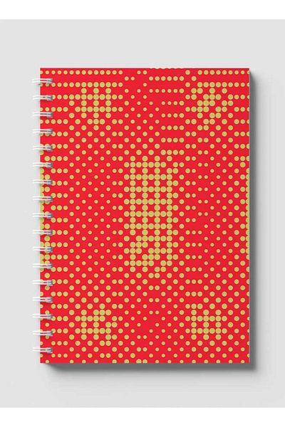 LOWHA Spiral Notebook with Front and Back Hard Covers Featuring Geometric Gradient Design