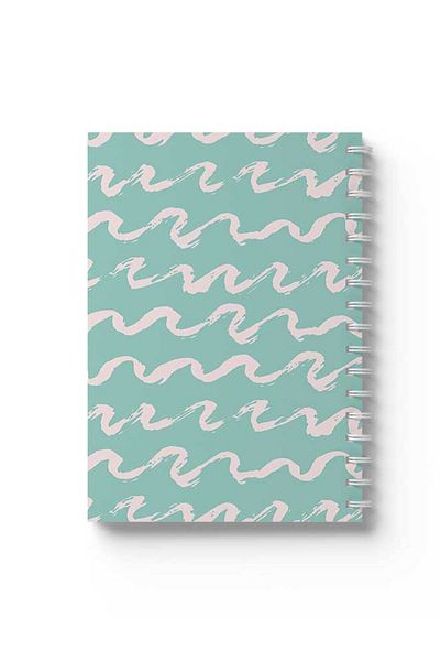 LOWHA Spiral Notebook with Front and Back Hard Covers Featuring Shapes Design
