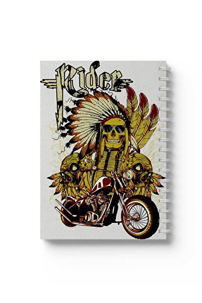 LOWHA دفتر ملاحظات حلزوني مع غلافين أمامي وخلفي صلبين بتصميم Ghost Rider