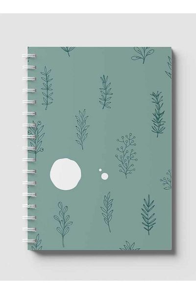 LOWHA Spiral Notebook with Front and Back Hard Covers Featuring Floral Design