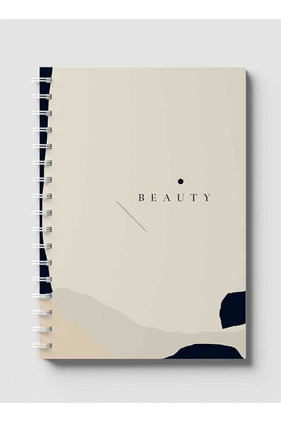 LOWHA Spiral Notebook with Front and Back Hard Covers Featuring Aesthetic Beauty Design