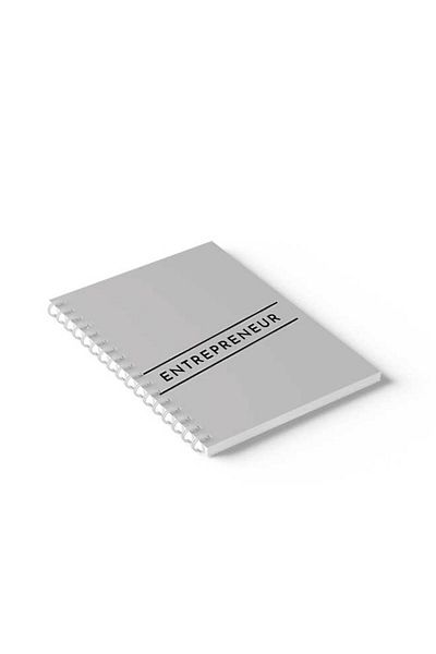LOWHA Spiral Notebook with Front and Back Hard Covers Featuring Entrepreneur Design