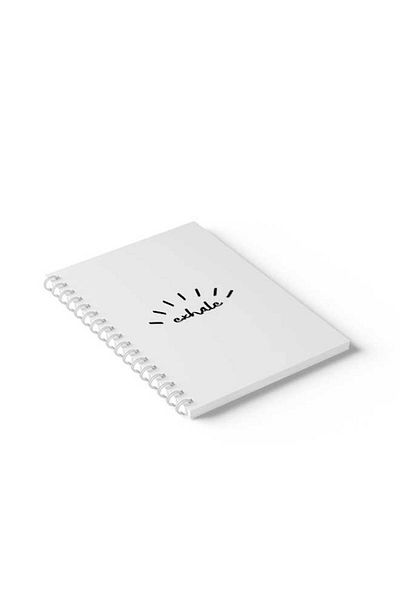 LOWHA Spiral Notebook with Front and Back Hard Covers Featuring Exhale Design