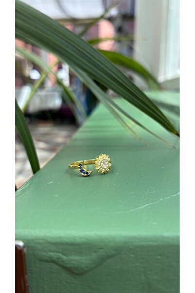 Miltonia 925s Güneş Ay Gümüş Yüzük