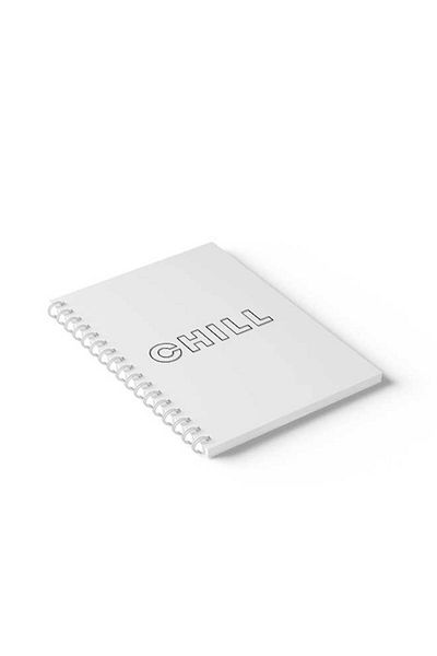 LOWHA Spiral Notebook with Front and Back Hard Covers Featuring Chill Design