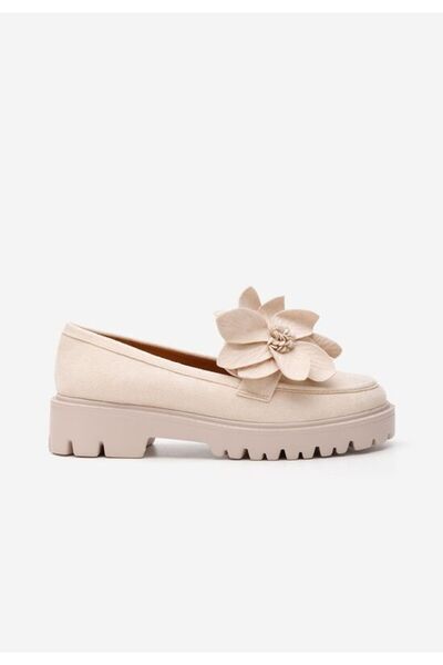 B T Shoes Mocasini cu talpa groasa Camelea V2 bej