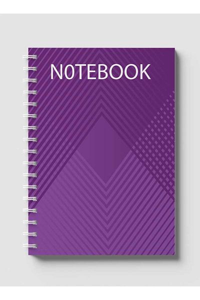 LOWHA Spiral Notebook with Front and Back Hard Covers Featuring Abstract Design