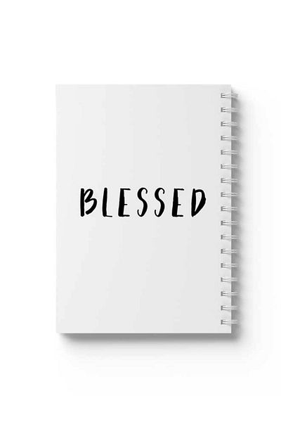 LOWHA Spiral Notebook with Front and Back Hard Covers Featuring Blessed Design