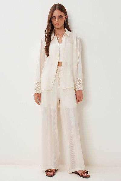 Lovelyİstanbul Linen Shirt Trousers Set
