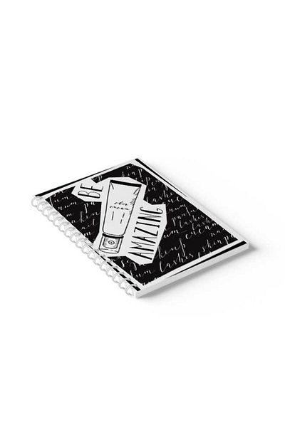 LOWHA Spiral Notebook with Front and Back Hard Covers Featuring Be Amazing Design