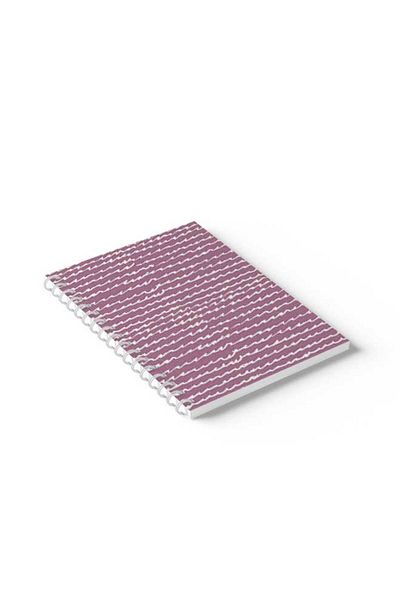 LOWHA Spiral Notebook with Front and Back Hard Covers Featuring Twisted Lines Design