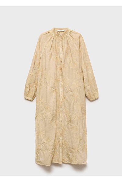 MANGO Woman Overdyed işlemeli pamuklu gecelik