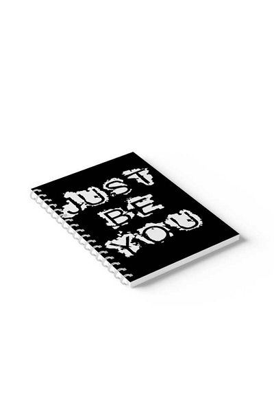 LOWHA Spiral Notebook with Front and Back Hard Covers Featuring Just Be You Design