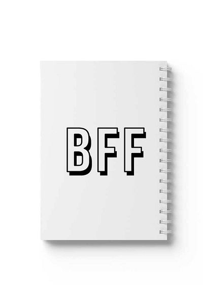 LOWHA دفتر ملاحظات حلزوني مع غلافين أمامي وخلفي صلبين بتصميم BFF