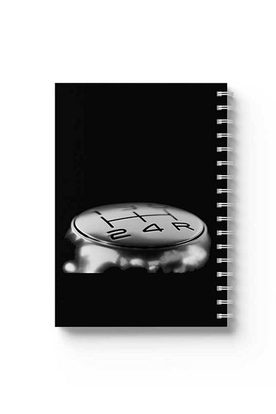 LOWHA Spiral Notebook with Front and Back Hard Covers Featuring 24 R Design