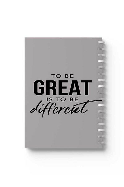 LOWHA Spiral Notebook with Front and Back Hard Covers Featuring to Be Great Design