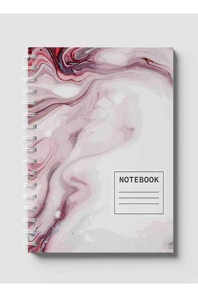 LOWHA Spiral Notebook with Front and Back Hard Covers Featuring Acrylic Paint Design