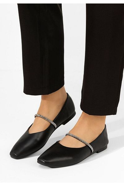 B T Shoes Elegant black Aglaia ballet flats