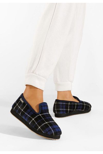 B T Shoes Papuci de casa damă albastri Beribe