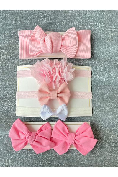 pempem bandana Baby Girl Pink Bandana Clip Buckle Set