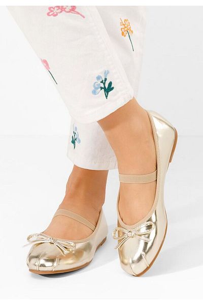 B T Shoes Women's Ionelia gold ballerinas