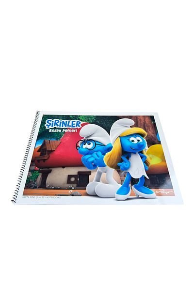 Polin Smurfs Picture Notebook, 25X35Cm, Spiral, 15 Sheets