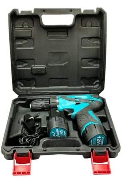 COBALT 12V Cordless Electric Drill with 2 Batteries, 18 Clutch Settings, LED, 10mm Chuck