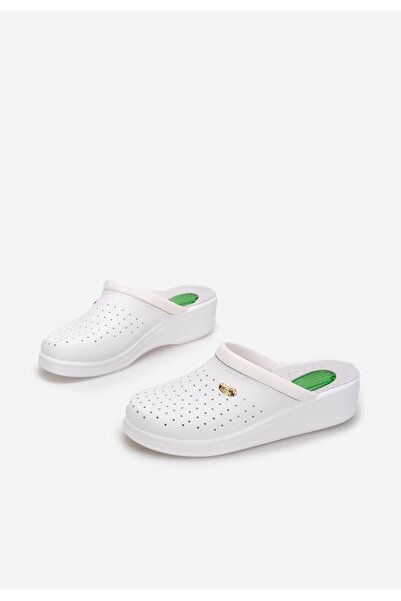 B T Shoes Saboti medicali cu talpa ortopedica Milaca V2 albi