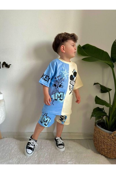 morbella Character Themed Boy's Suit – Blue-Cream