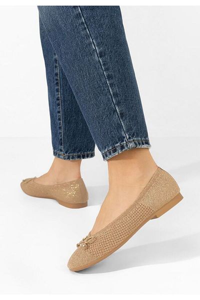 B T Shoes Women's Barrie gold ballerinas