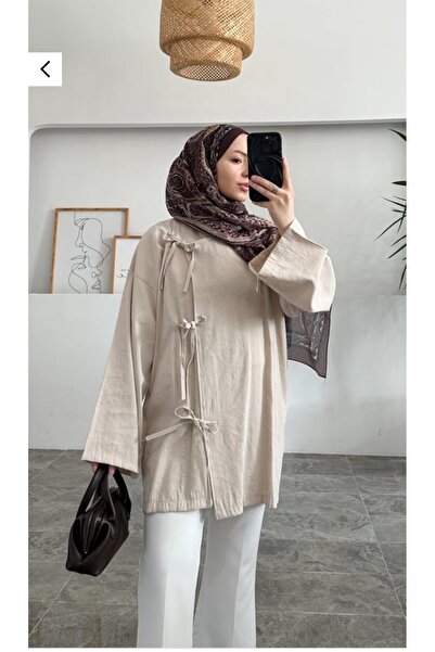 GÜLSEVEN Bağlamalı gömlek modeli yeni sezon