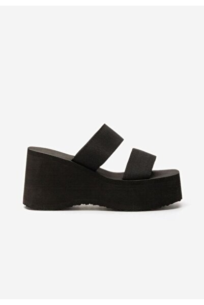 B T Shoes Black Tangela platform slippers