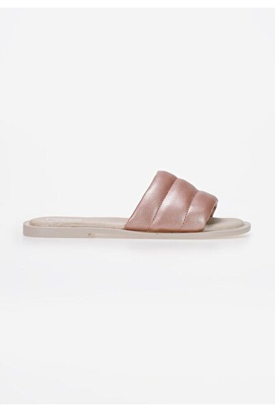 B T Shoes Women's pink leather slippers Gijon