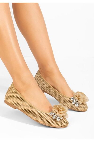 B T Shoes Balerini eleganti Sidney kaki