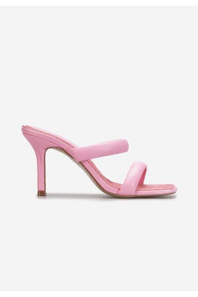 B T Shoes Zasha pink heeled slippers