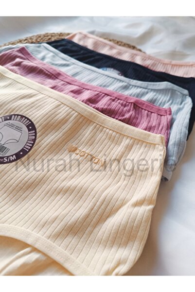nura Nurah Lingerie High Waist Cotton Women's Panties 5 Pack