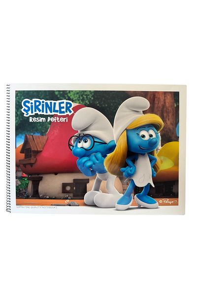 Polin Smurfs Picture Notebook, 25X35Cm, Spiral, 15 Sheets