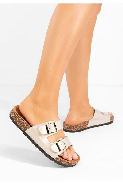 B T Shoes Papuci cu talpa groasa Doreta aurii