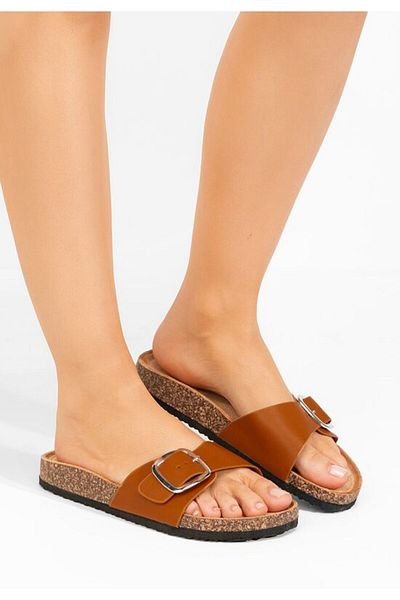 B T Shoes Evet V3 women's slippers camel