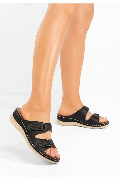 B T Shoes Raquela black orthopedic slippers