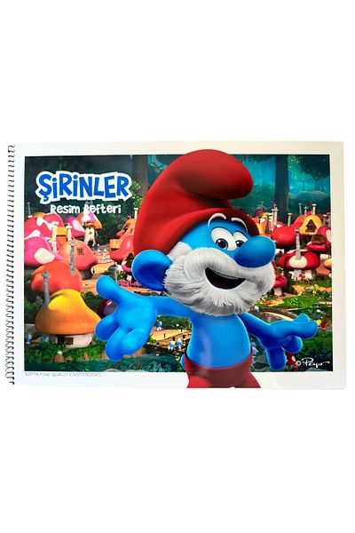 Polin Smurfs Picture Notebook, 25X35Cm, Spiral, 15 Sheets