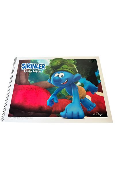 Polin Smurfs Picture Notebook, 25X35Cm, Spiral, 15 Sheets