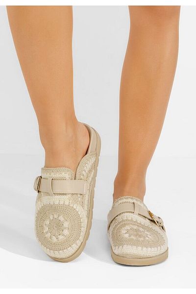 B T Shoes Pamila women's clogs beige